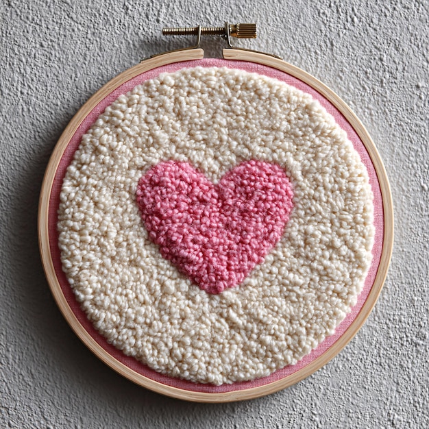 Delikatny haft na pastelowym tle